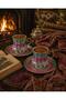 Reyla Mirella 2-Person Turkish Coffee Cup Set with Gold Detail Porcelain Cup Set. Special Leather Box with Gift - 5
