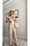 Waist-Tied Lined Vest and Trousers Set - 3