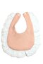Elegant Pink Baby Bib and Hat Set - 3