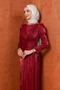 Burgundy Vibrant Evening Dress - 2