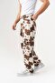 Cavalier Pattern Detailed Baggy Jean Trousers - 6
