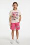 Fuchsia Girls' Themed Shorts and T-Shirt 2-Piece Set 23965