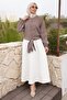 Mink Sleeve Elastic Waist Tie Shirt - 4