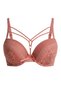 Women's Dusty Rose Strappy Detailed Lace Unpadded Bra - 2