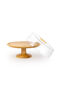 Rubberwood Cake Dome with Glass Lid, 32.5cm Large Cake Stand, Wooden Dessert Display Stand - 7