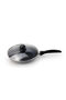 Non Stick Fry Pan with Glass Lid 28cm, Grey Aluminium Cooking Pan, Induction&Gas Compatible - 3