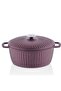 Taç bella cast deep 28 cm cast lid pot lilac - 2