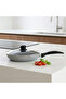 Non Stick Fry Pan with Glass Lid 20cm, Grey, Aluminium Cooking Pan, Induction&Gas Compatible - 5