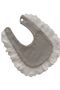 Floral Grey Baby Bib and Hat Set - 2