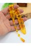 Transparent Yellow Colored System Tasseled Powder Amber Fish Prayer Beads 201025463 - 2