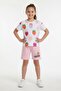 Pink Fruit Patterned T-Shirt and Shorts Summer Set for Girls 23861 - 2