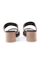 Genuine Suede Leather Brown Heeled Women's Slippers - Rgn3120 - 4