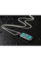 Stainless Steel Sailor's Anchor Necklace with Turquoise & Tiger's Eye Natural Stone Options - 3