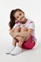 Fuchsia Fruit Patterned T-Shirt and Shorts Summer Set for Girls 23850 - 4