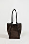 Soft Suede Women's Shoulder and Handbag Set – Stylish and Suitable for Daily Use in Bitter Brown - 2