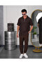 Zipper Detailed Ribbed Oversize Top and Bottom Set - 2