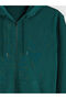 Xside Green Hooded Men's Zippered Sweatshirt - 8