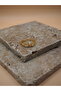 Gold Color Infinity Figured Stone Women's Ring