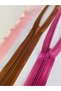 3 Pieces of Dusty Pink, Bitter Brown, and Plum Color 45-50 cm Premium Zipper Set for Bags, Coats, Jackets, and Hobby Projects - 2
