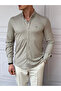 Slimfit Mercerized Cotton Long Sleeve Shirt
