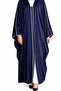 Navy Blue Abaya Set – Open Abaya + Inner Dress + Hijab – Modest Wear - 5