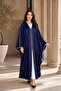 Navy Blue Abaya Set – Open Abaya + Inner Dress + Hijab – Modest Wear - 8