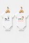 100% Cotton Baby Bodysuit - Big Brother and Little Sister - Baby Bodysuit for Twins - White Written Bodysuit