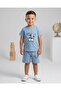 Dar Kalip! Boys' 2-9 Years Printed Summer Interlock Shorts - T-Shirt 2-Piece Top and Bottom Set