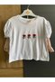 Girl's Tulip Embroidered T-Shirt and Patterned Shorts Skirt Set - 3