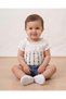 Baby Girl Summer Denim Shorts and Floral Printed T-Shirt 6-9-12-18-24 Months 2-Piece Holiday Outfit Set