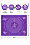 1 Piece Purple Measured Silicone Dough Rolling Mat, Pizza Baklava Pastry Ravioli Cake Dough Kneading Mat 40Cmx50Cm