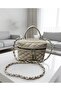 Quilted Patterned Makeup Bag in the Form of a Mini Vanity Bag, Shoulder and Hand Bag (Height 12 cm Width 17 cm) - 2