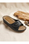 Gezer 3992 Black Massage Sole Comfortable Daily Mother Slippers - 2