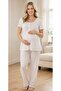 Maternity Pajama Set – Lace Detailed Maternity Pajamas Comfortable Summer Wear 24-82 - 2