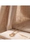 Women's Gold Color Green Stone Zircon Detailed Ring Interlocking Paperclip Chain Necklace - 4