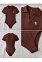 Polo Collar Ribbed Lycra Premium Bodysuit - 2