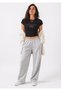 Women's Baby Tee Crop T-Shirt Just a Girl Printed Slim Fit Trend 100% Cotton Black - 3