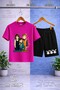 Children's Sinser Famly Printed Crew Neck T-Shirt - Shorts Set