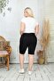 High Waist Women's Lycra Plus Size Denim Shorts - 5