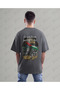 Palestine Design Oversize Unisex T-Shirt with Kefiye Pattern Streetwear Print - 3