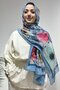 Leopard Pattern Blue Color Soft Shawl - 4