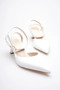 Women's White Patent Leather Heeled Shoes Tr03Ms02B - 7