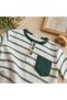 By Murat Baby 100% Cotton Baby Boy Button Detailed Striped T-Shirt and Shorts 2-Piece Set - 4