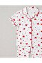 Girls' Mixed Heart Print 3-14 Years Summer Short Sleeve Buttoned Nightgown Pajama Set - 5