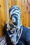 Zebra Pattern Beige Soft Scarf - 2