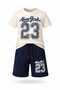 Boy's Summer Shorts Set T-Shirt Shorts Bottom Cotton Pocket Casual Combination 3-4-5-6-7-8-9-10 Years Old - 6