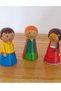 20 Pieces Natural Wooden Peg Dolls - Paintable Wooden Figures and Play Pawn Set (2.7 cm) - 3
