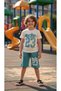 Boy's Summer Shorts Set T-Shirt Shorts Bottom Cotton Pocket Casual Combination 3-4-5-6-7-8-9-10 Years Old - 2
