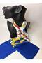 Navy Blue Chain Patterned Double-Sided Rectangular Long Scarf (14X150 cm) - 2
