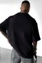 Men's Oversize Casual T-Shirt City of Angels Black - 3